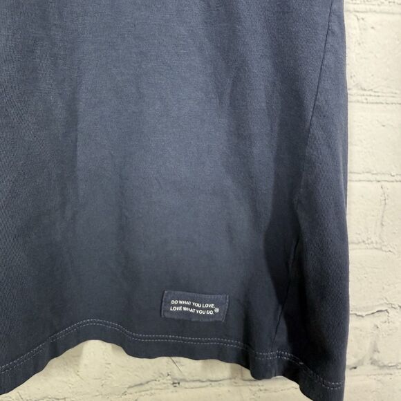 Life Is Good Shirt Blouse Women XL Crusher Life Blue Camp fire Outdoor Hiking - Picture 4 of 8